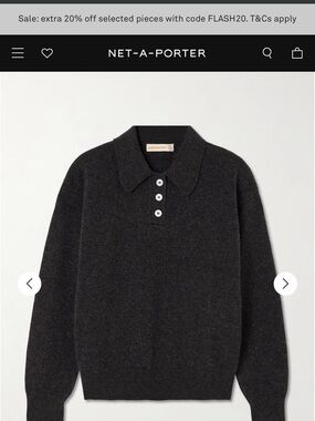 & Daughter, Almost New Charcoal V-Neck Button Polo Sweater by & Daughter.